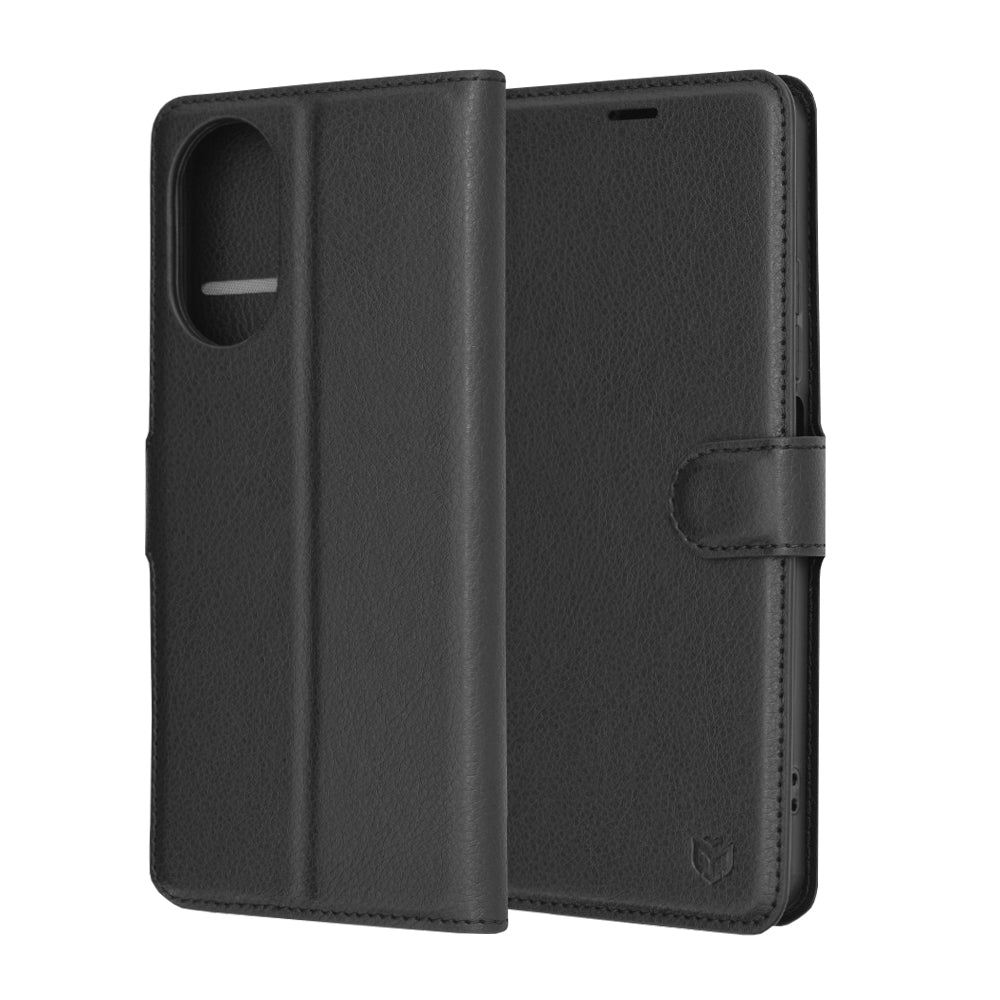 Futrola za Realme C67 4G, Techsuit, Leather Folio, Crna