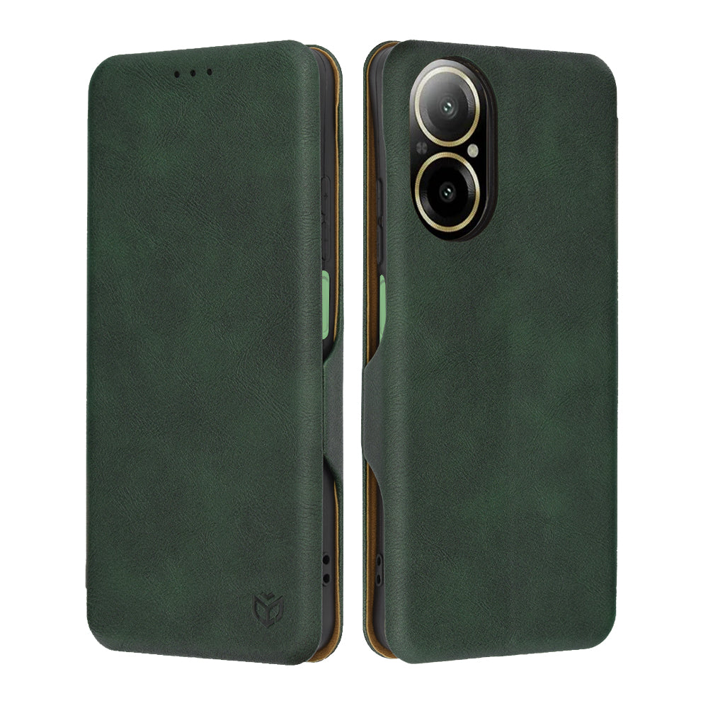 Futrola za Realme C67 4G, Techsuit, Safe Wallet Plus, Zelena