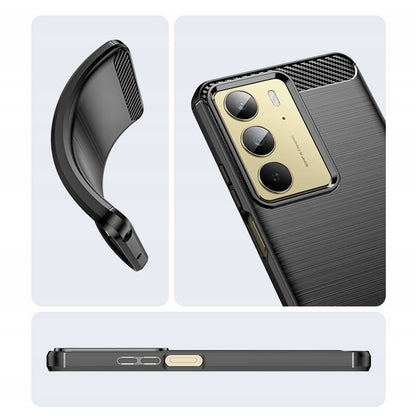 Futrola za Realme C75 5G / 14x, Techsuit, Karbon, Crna