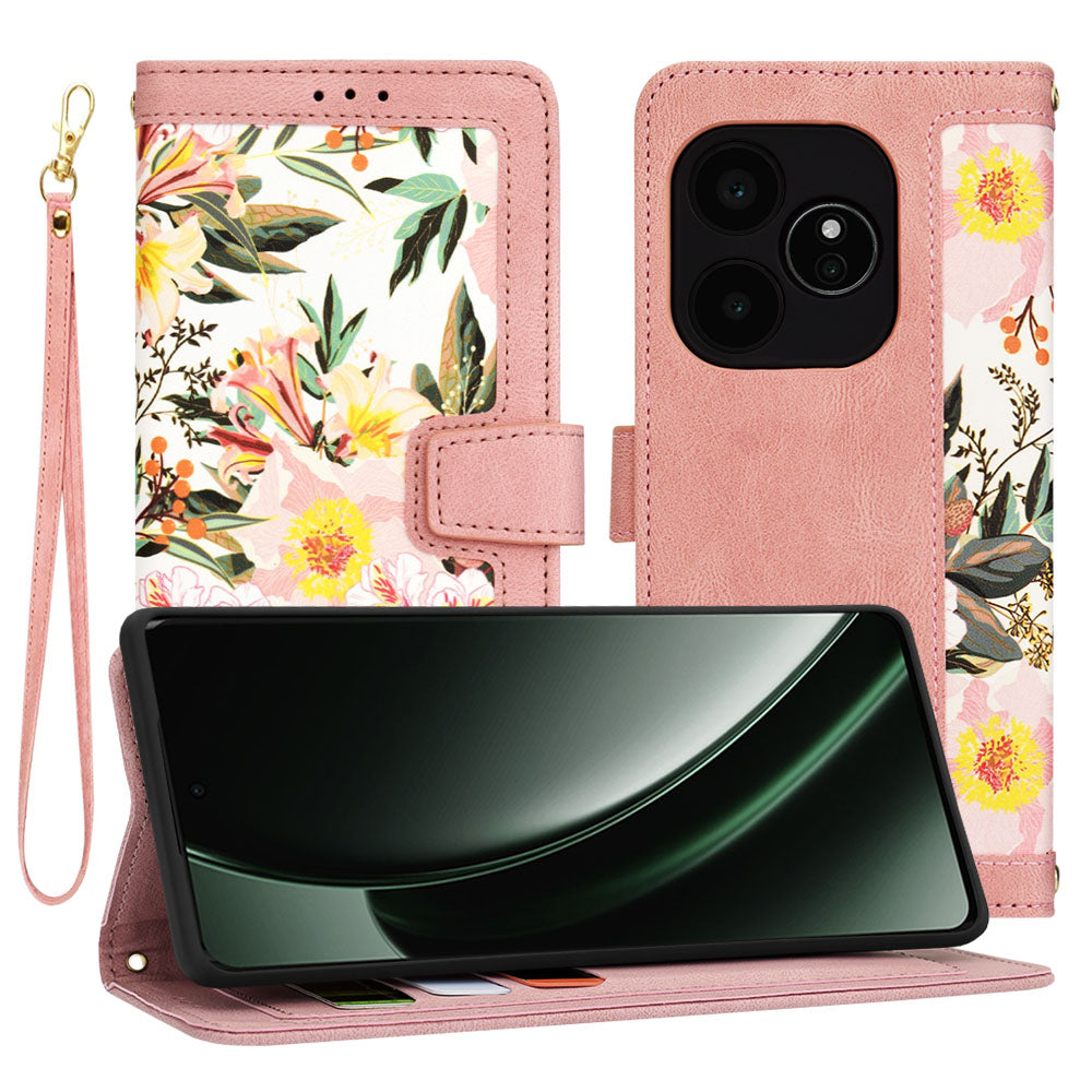 Futrola za Realme GT 6T / GT 6, Techsuit, FlipCraft, Roze