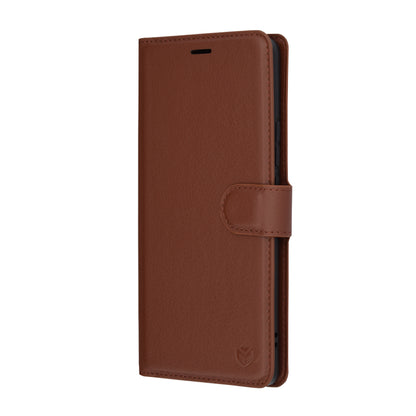 Futrola za Realme GT 6T / GT 6, Techsuit, Kožna Folio, Braon