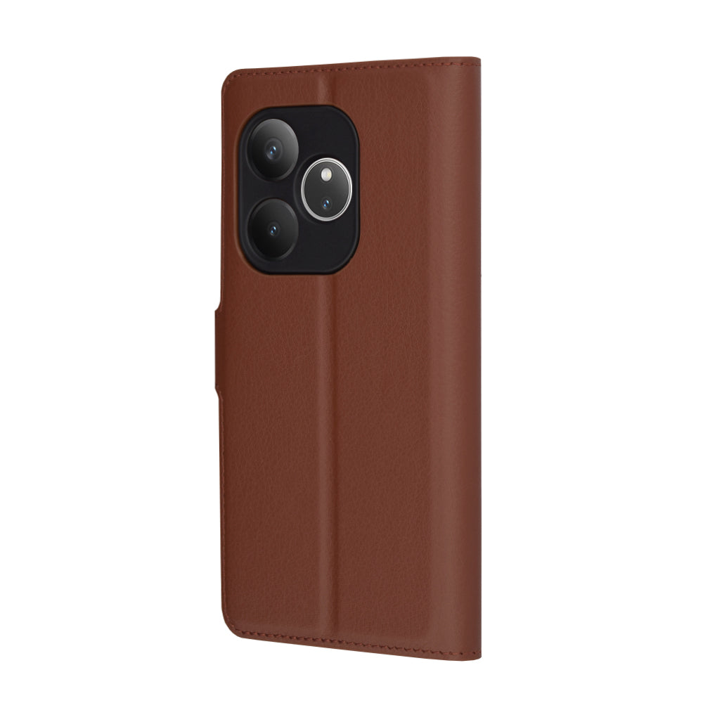 Futrola za Realme GT 6T / GT 6, Techsuit, Kožna Folio, Braon