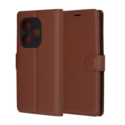 Futrola za Realme GT 6T / GT 6, Techsuit, Kožna Folio, Braon