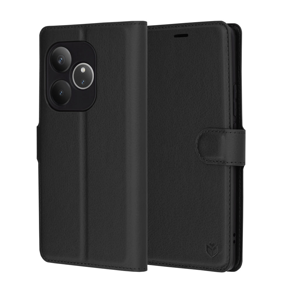 Futrola za Realme GT 6T / GT 6, Techsuit, Leather Folio, Crna