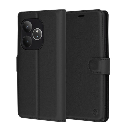Futrola za Realme GT 6T / GT 6, Techsuit, Leather Folio, Crna