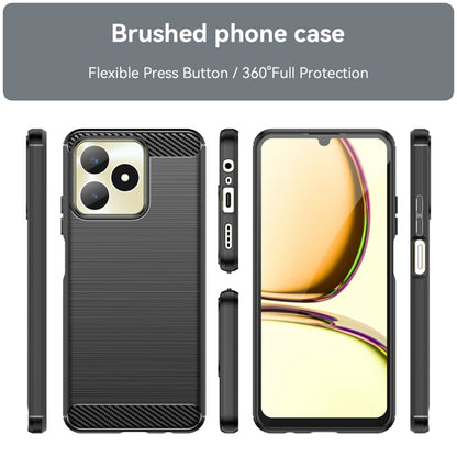 Futrola za Realme Note 50 / C51, Techsuit, Karbon, Crna