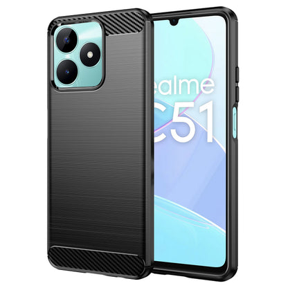 Futrola za Realme Note 50 / C51, Techsuit, Karbon, Crna