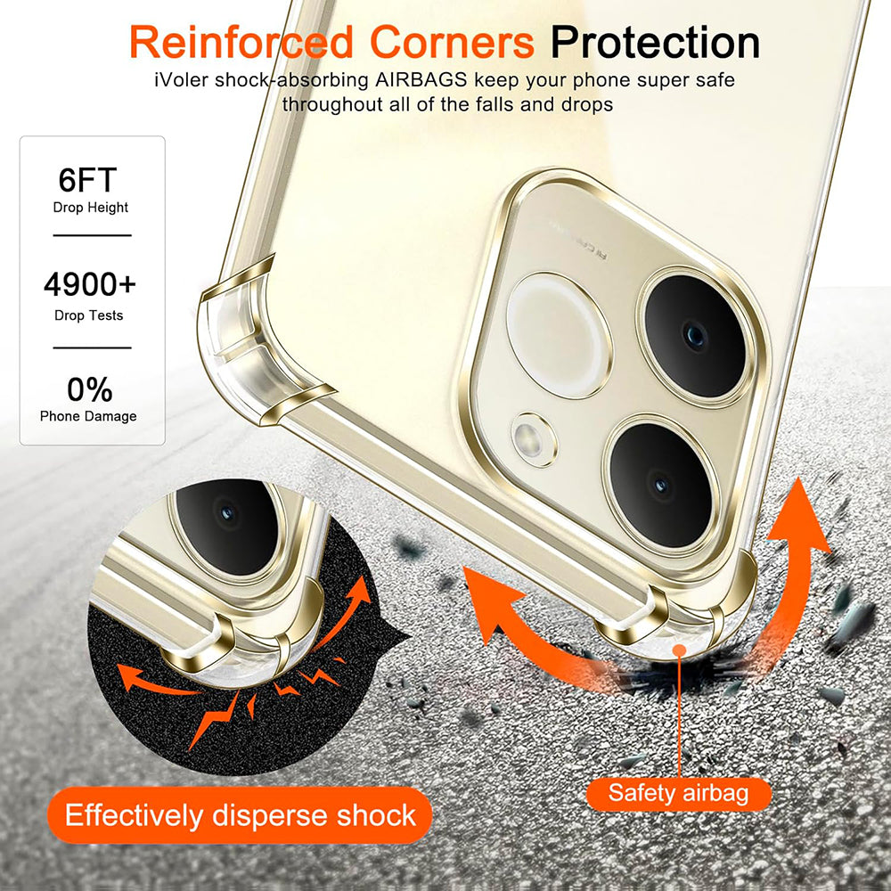 Futrola za Realme Note 70T, Techsuit, Shockproof Clear, Transparentna