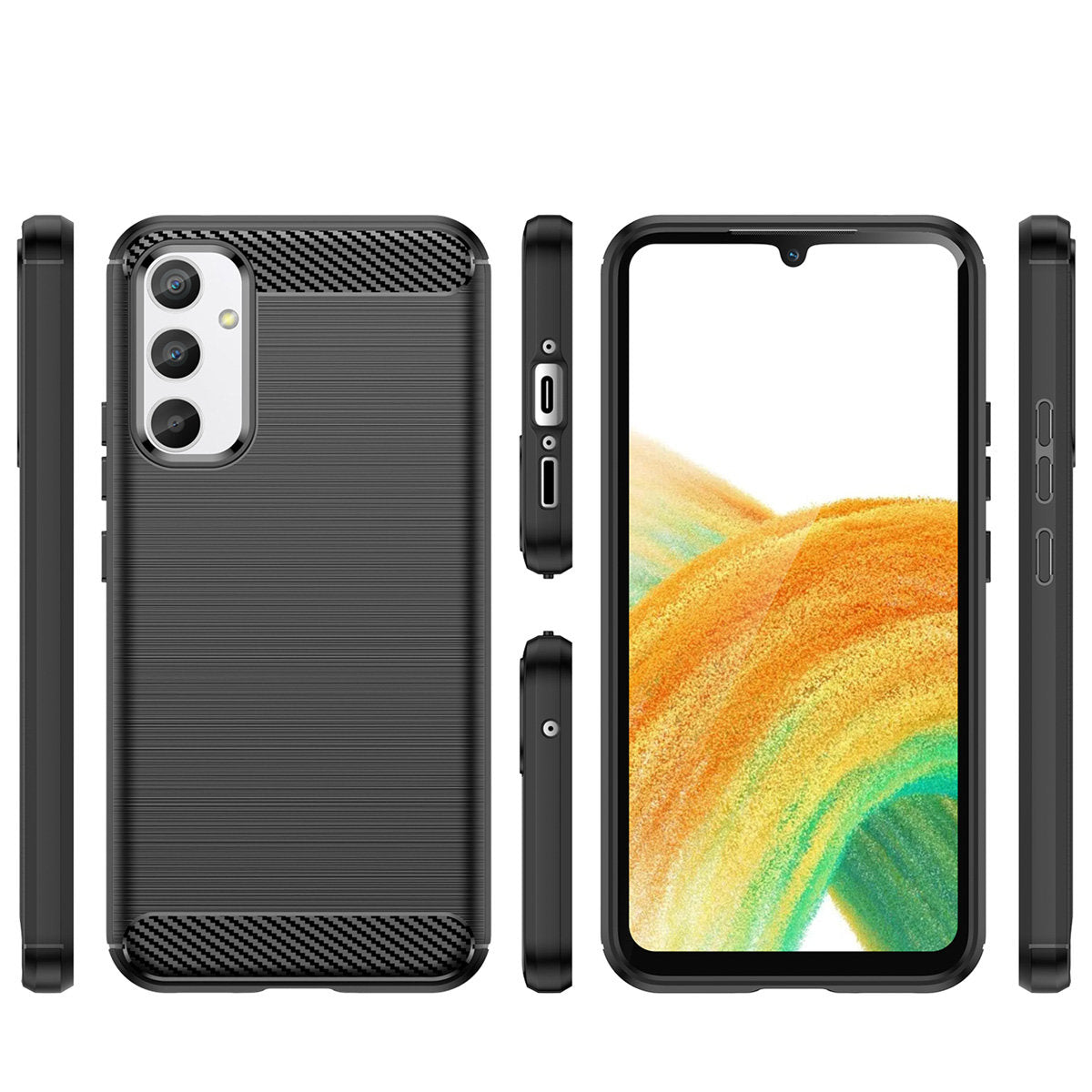 Futrola za Samsung Galaxy A34 A346, OEM, Karbon, Crna