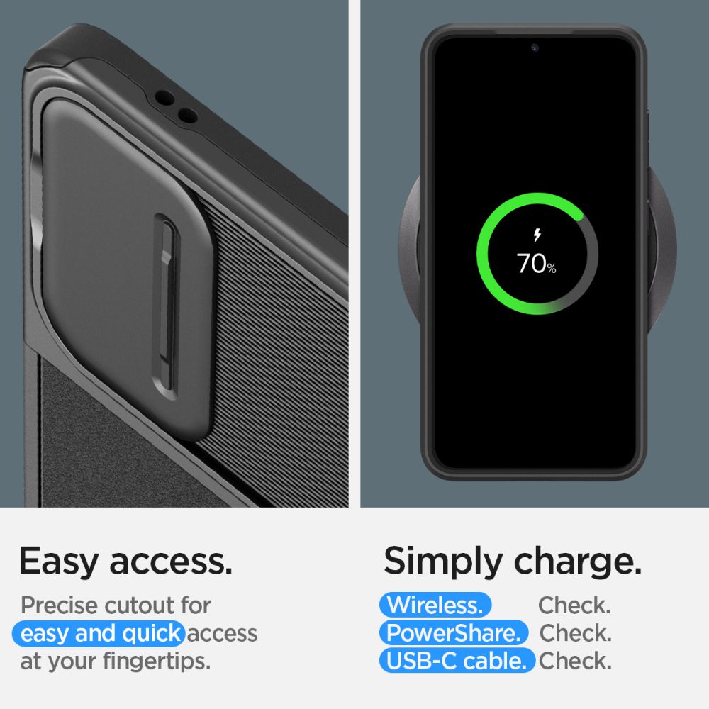 Futrola za Samsung Galaxy S24 S921, Spigen, OPTIK ARMOR, Crna ACS07363