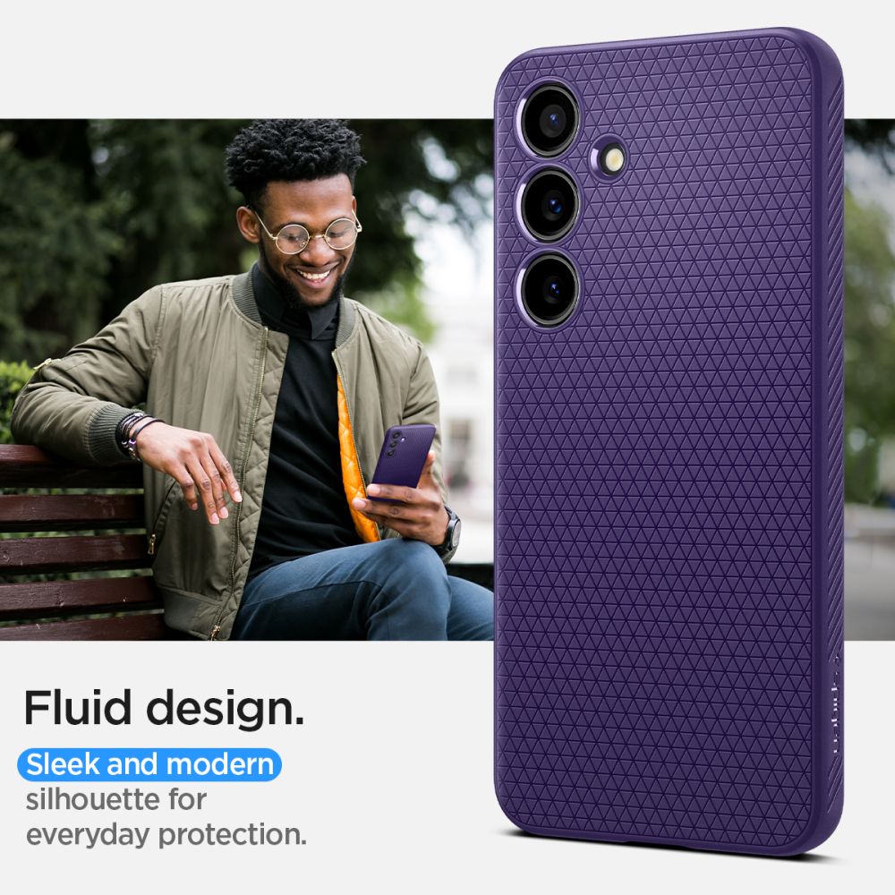 Case for Samsung Galaxy S24 S921, Spigen, Liquid Air, Purple ACS07451 