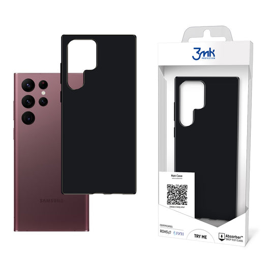 Futrola za Samsung Galaxy S22 Ultra 5G S908, 3MK, Mat, Crna