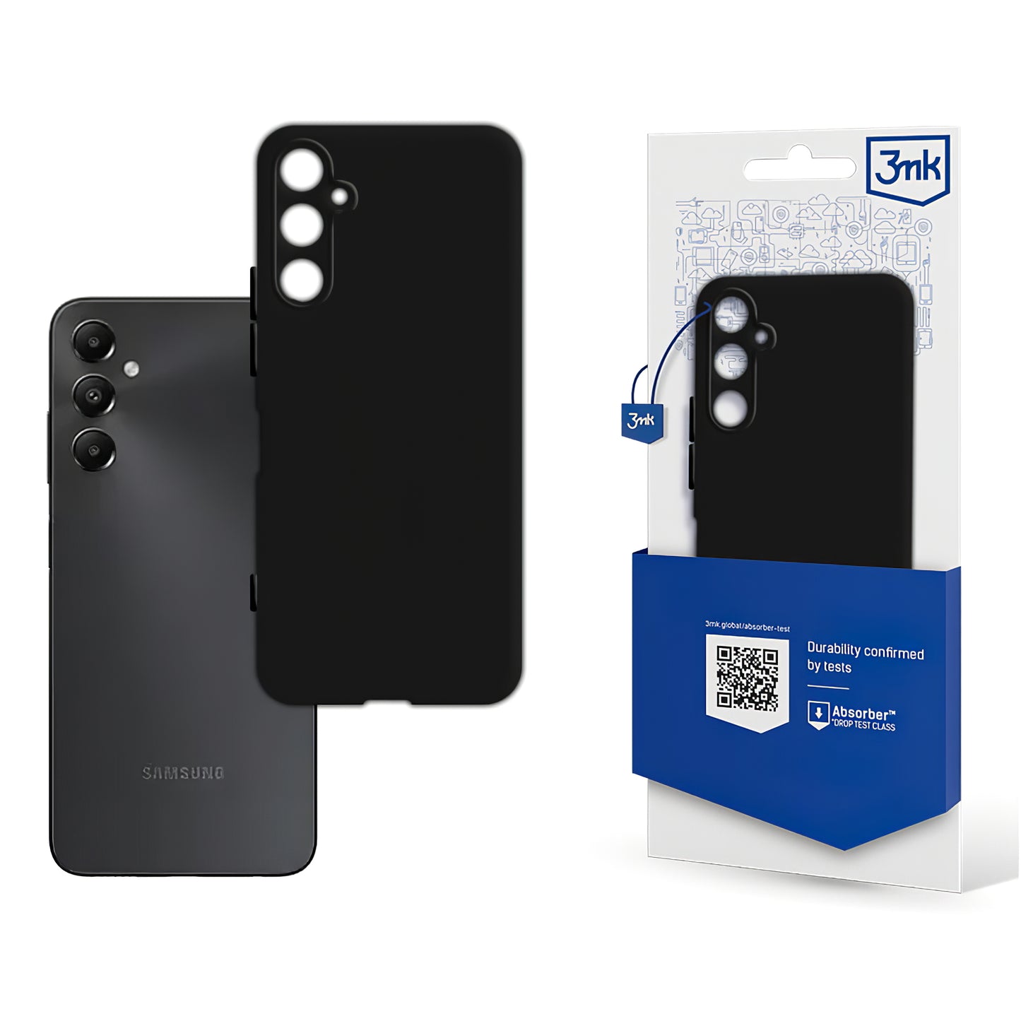 Futrola za Samsung Galaxy A05s A057, 3MK, Crna Mat