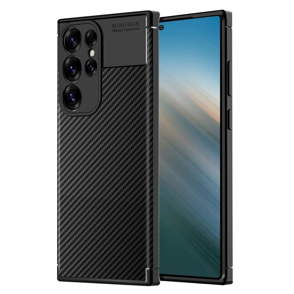 Futrola za Samsung Galaxy S25 Ultra S938, Techsuit, CarbonFiber, Crna