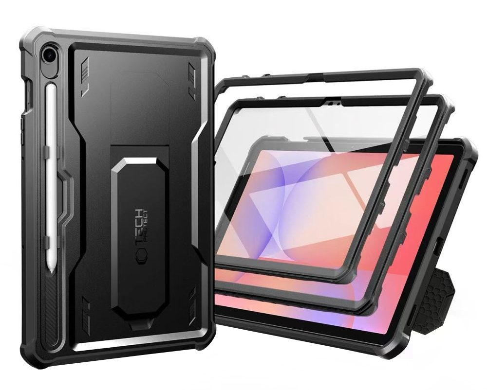 Futrola za Samsung Galaxy Tab S10 Lite / Tab S10 FE / Tab S9, Tech-Protect, Kevlar Pro, Crna