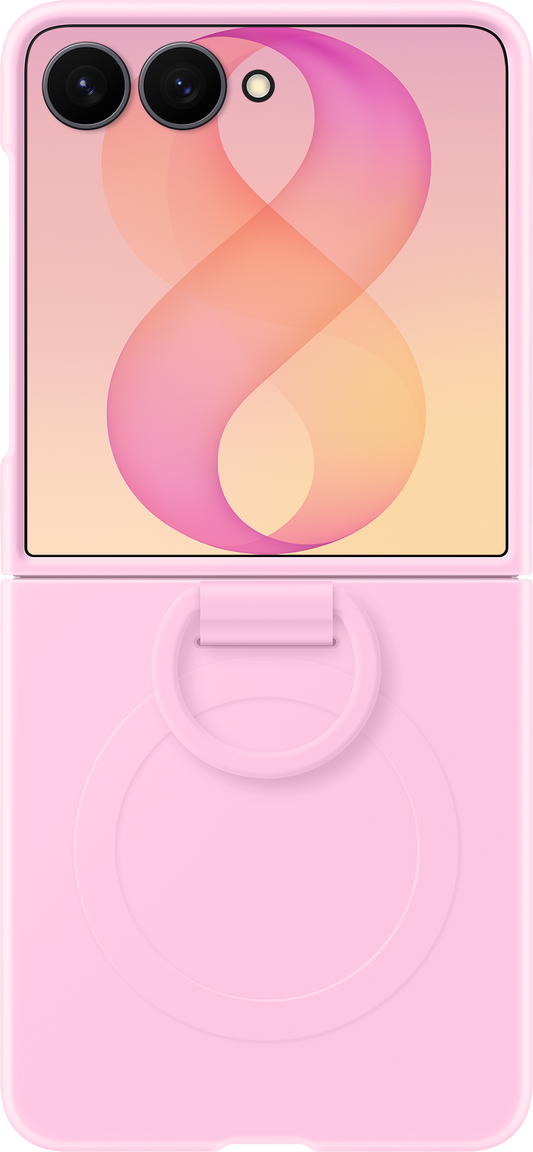 Futrola za Samsung Galaxy Z Flip8 F776, Silicone Ring Magnet, Roze EF-EF776CVEGWW