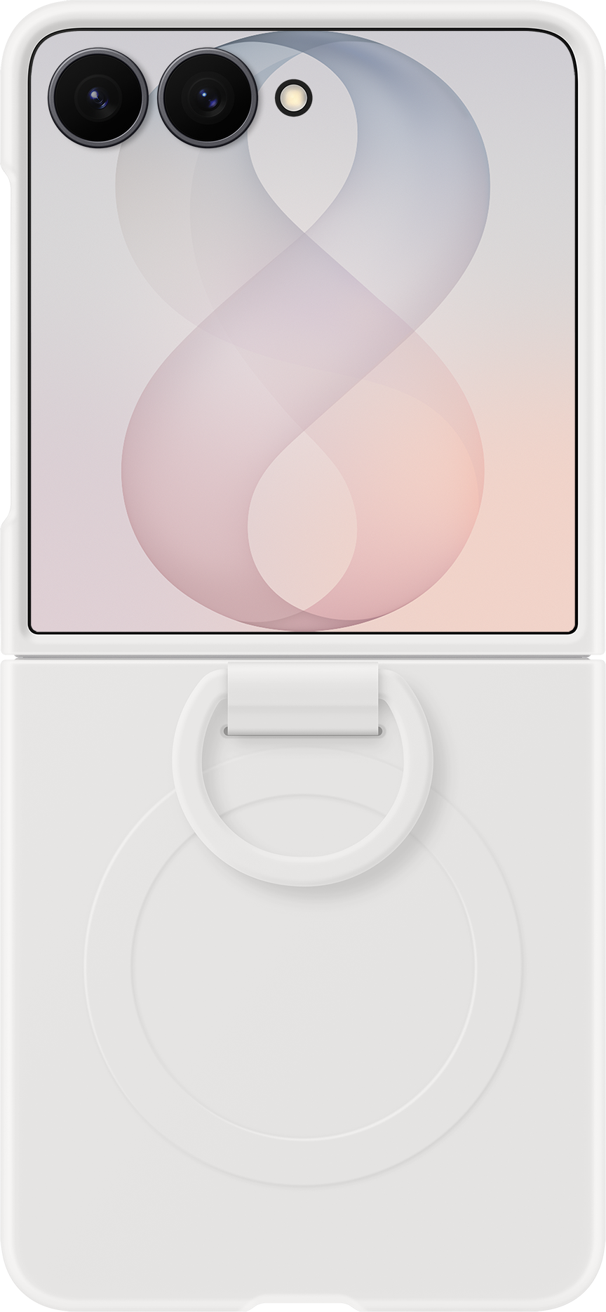 Futrola za Samsung Galaxy Z Flip8 F776, Silicone Ring Magnet, Bela EF-EF776CWEGWW