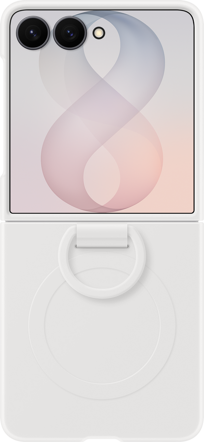 Futrola za Samsung Galaxy Z Flip8 F776, Silicone Ring Magnet, Bela EF-EF776CWEGWW