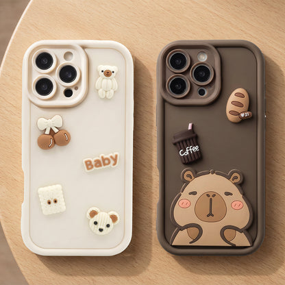 Futrola za Samsung Galaxy S25 Ultra S938, OEM, Ultra Trendy 3D Capybara, Braon