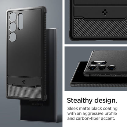 Pouch for Samsung Galaxy S24 Ultra S928, Spigen, Rugged Armor, Black ACS07286 
