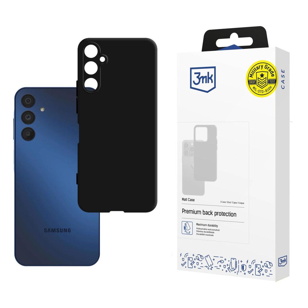Futrola za Samsung Galaxy A15 5G A156 / A15 A155, 3MK, Crna Mat