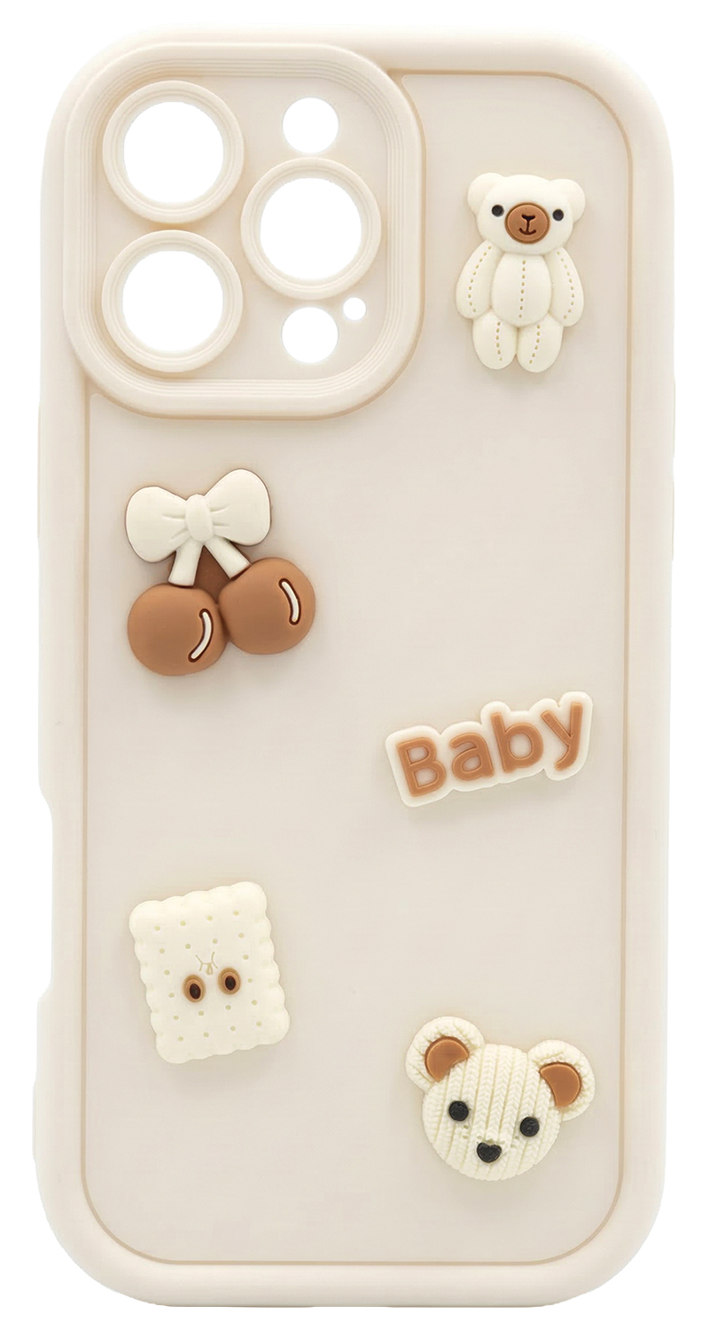 Futrola za Samsung Galaxy A37 5G, OEM, Ultra Trendy 3D Bear, Bež