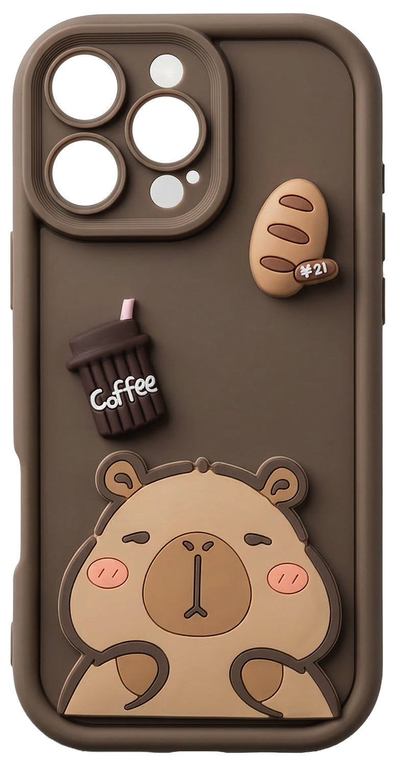 Futrola za Samsung Galaxy S25 Ultra S938, OEM, Ultra Trendy 3D Capybara, Braon