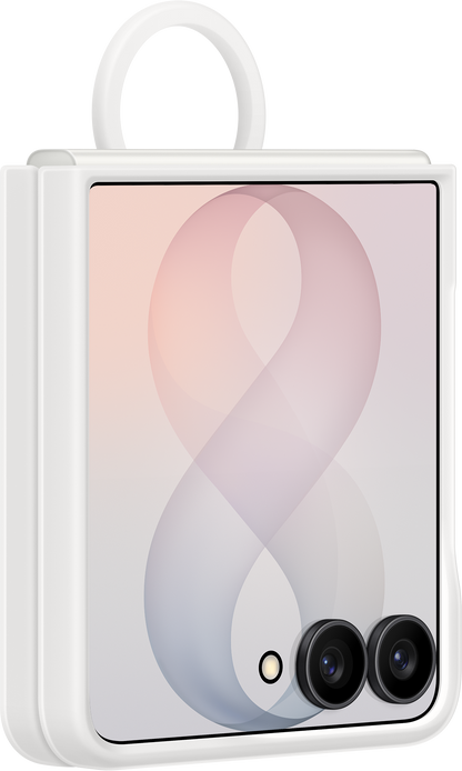 Futrola za Samsung Galaxy Z Flip8 F776, Silicone Ring Magnet, Bela EF-EF776CWEGWW