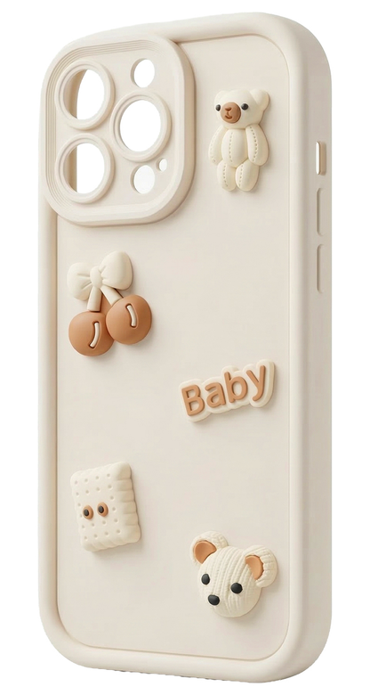 Futrola za Samsung Galaxy A56 A566 / A36 A366, OEM, Ultra Trendy 3D Bear, Bež