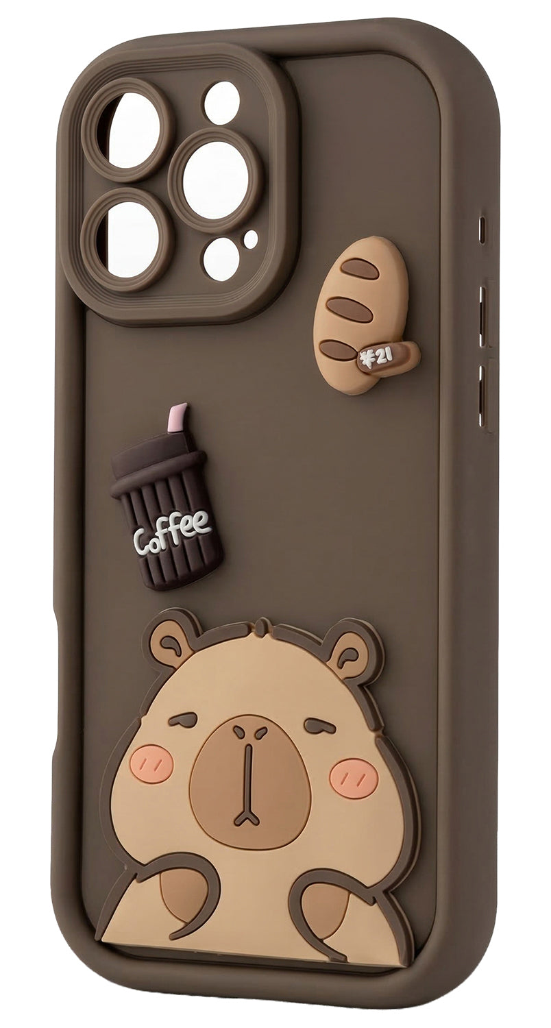 Futrola za Samsung Galaxy S25 Ultra S938, OEM, Ultra Trendy 3D Capybara, Braon