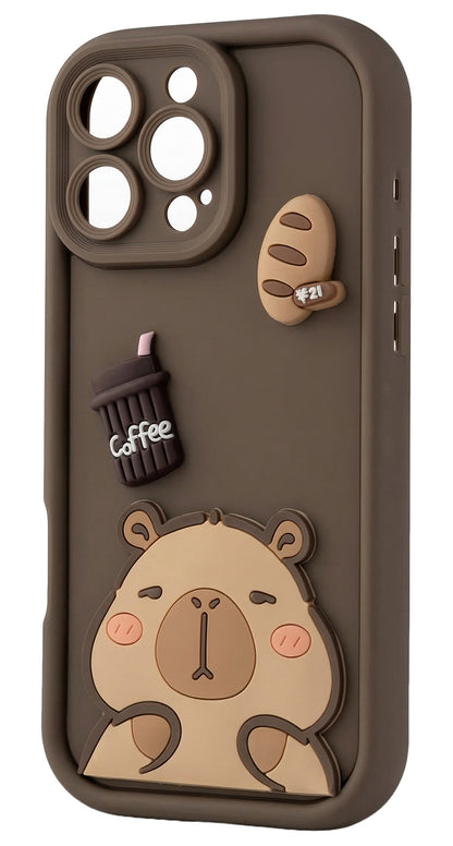Futrola za Samsung Galaxy S25 Ultra S938, OEM, Ultra Trendy 3D Capybara, Braon