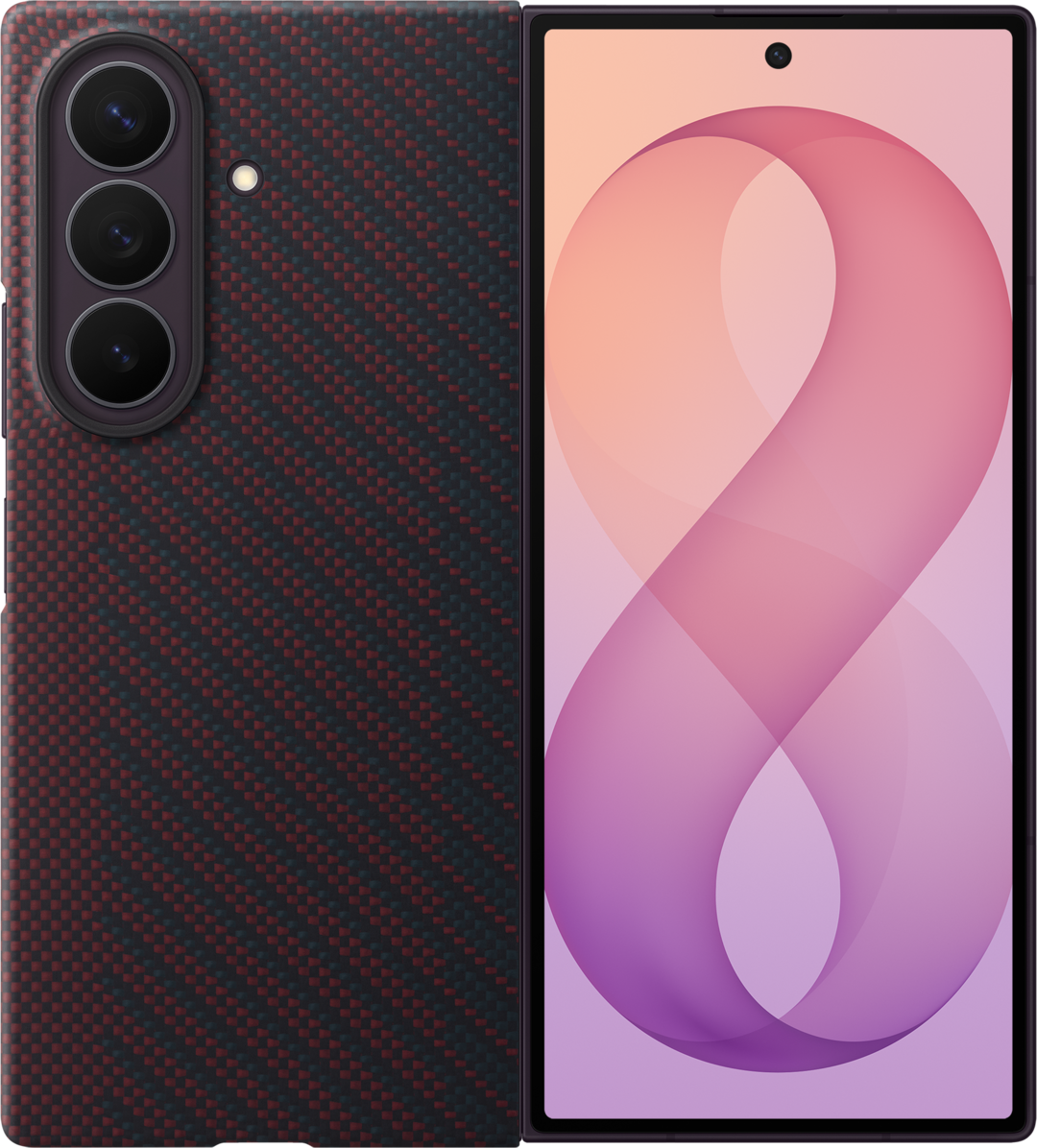 Futrola za Samsung Galaxy Z Fold8 Ultra F976, Carbon Magnet Case, Crvena EF-KF976SREGWW