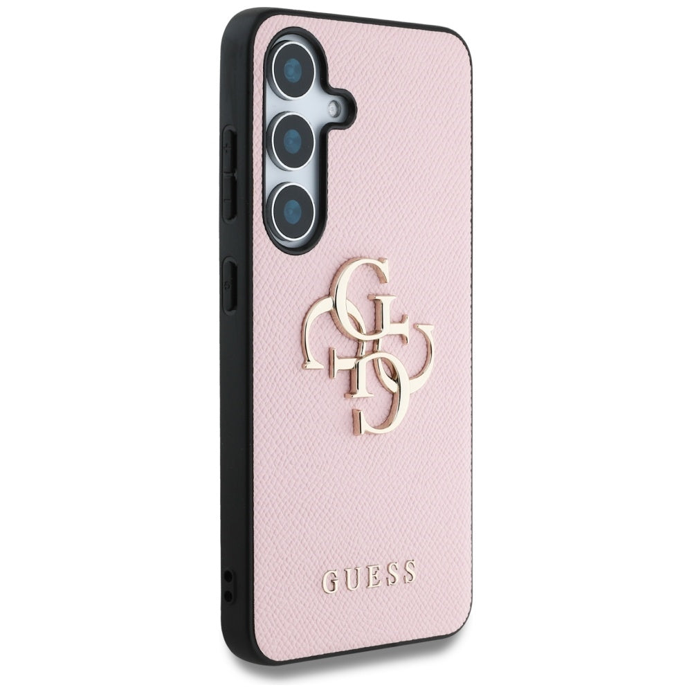 Futrola za Samsung Galaxy S25+ S936, Guess, 4G Grained Big and Classic Logo, Roze, Ponovo zapečaćena