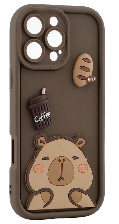 Futrola za Samsung Galaxy S25 Ultra S938, OEM, Ultra Trendy 3D Capybara, Braon
