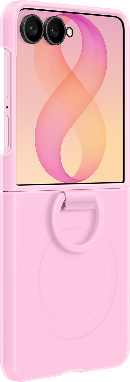 Futrola za Samsung Galaxy Z Flip8 F776, Silicone Ring Magnet, Roze EF-EF776CVEGWW