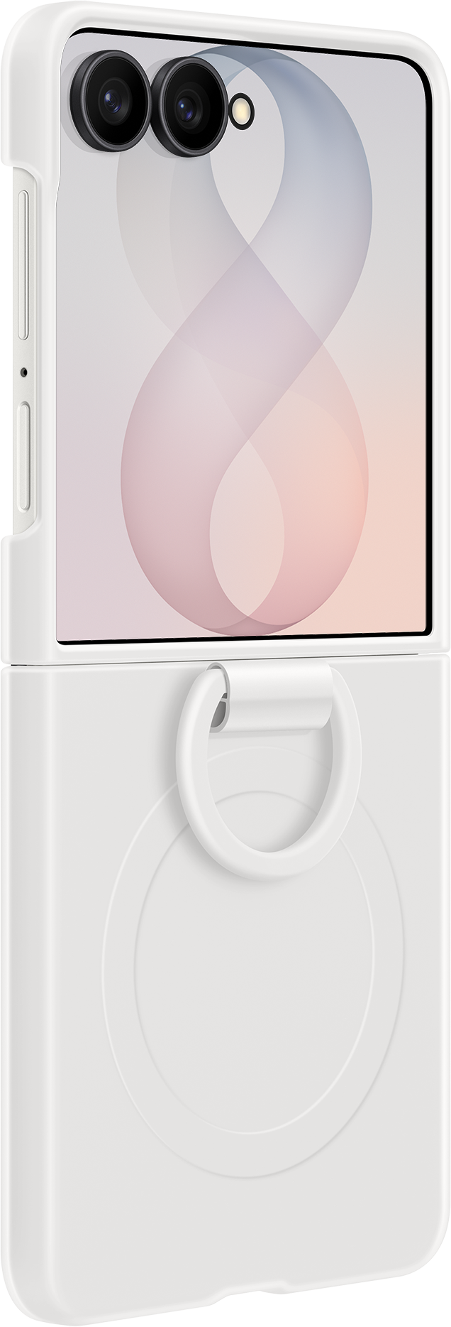 Futrola za Samsung Galaxy Z Flip8 F776, Silicone Ring Magnet, Bela EF-EF776CWEGWW