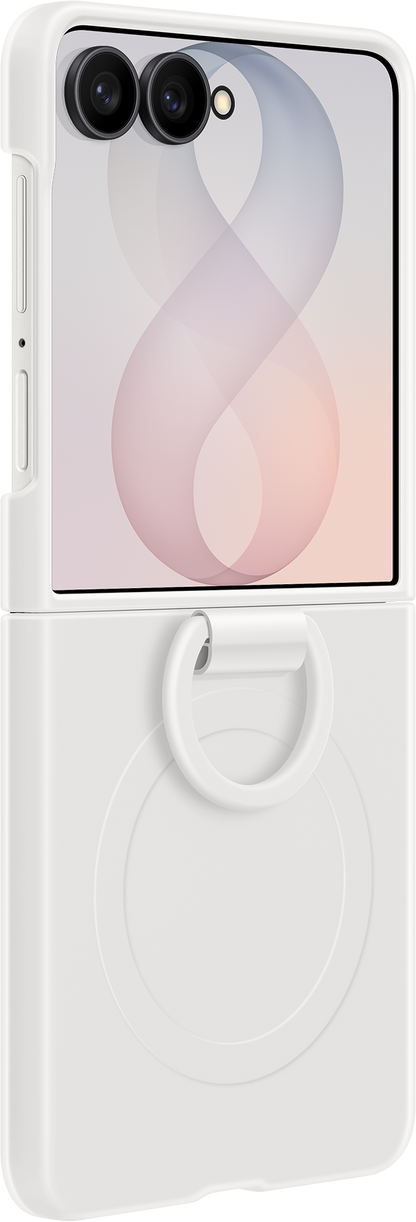 Futrola za Samsung Galaxy Z Flip8 F776, Silicone Ring Magnet, Bela EF-EF776CWEGWW