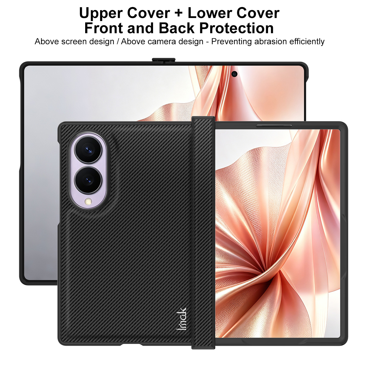 Futrola za Samsung Galaxy Z Fold8 F971, Imak, Karbon, Crna