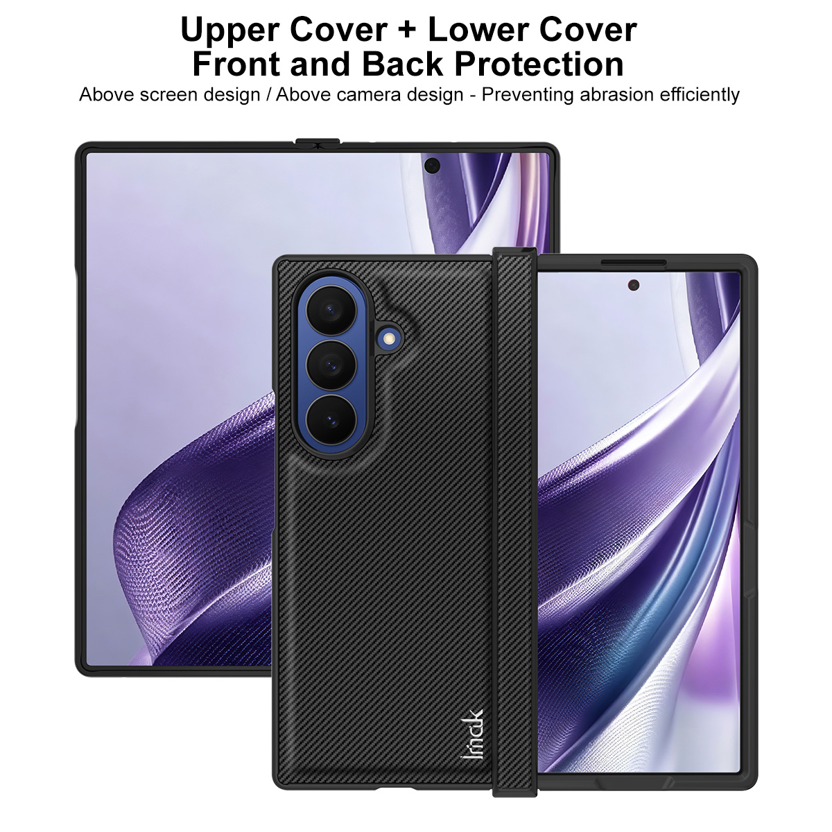 Futrola za Samsung Galaxy Z Fold8 Ultra F976, Imak, Karbon, Crna
