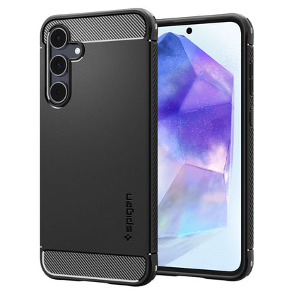 Futrola za Samsung Galaxy A55 5G A556, Spigen, Rugged Armor, Crna ACS07500