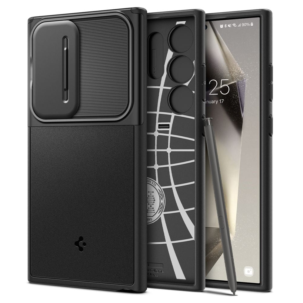 Futrola za Samsung Galaxy S24 Ultra S928, Spigen, OPTIK ARMOR, Crna ACS07313
