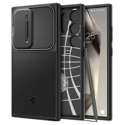 Futrola za Samsung Galaxy S24 Ultra S928, Spigen, OPTIK ARMOR, Crna ACS07313