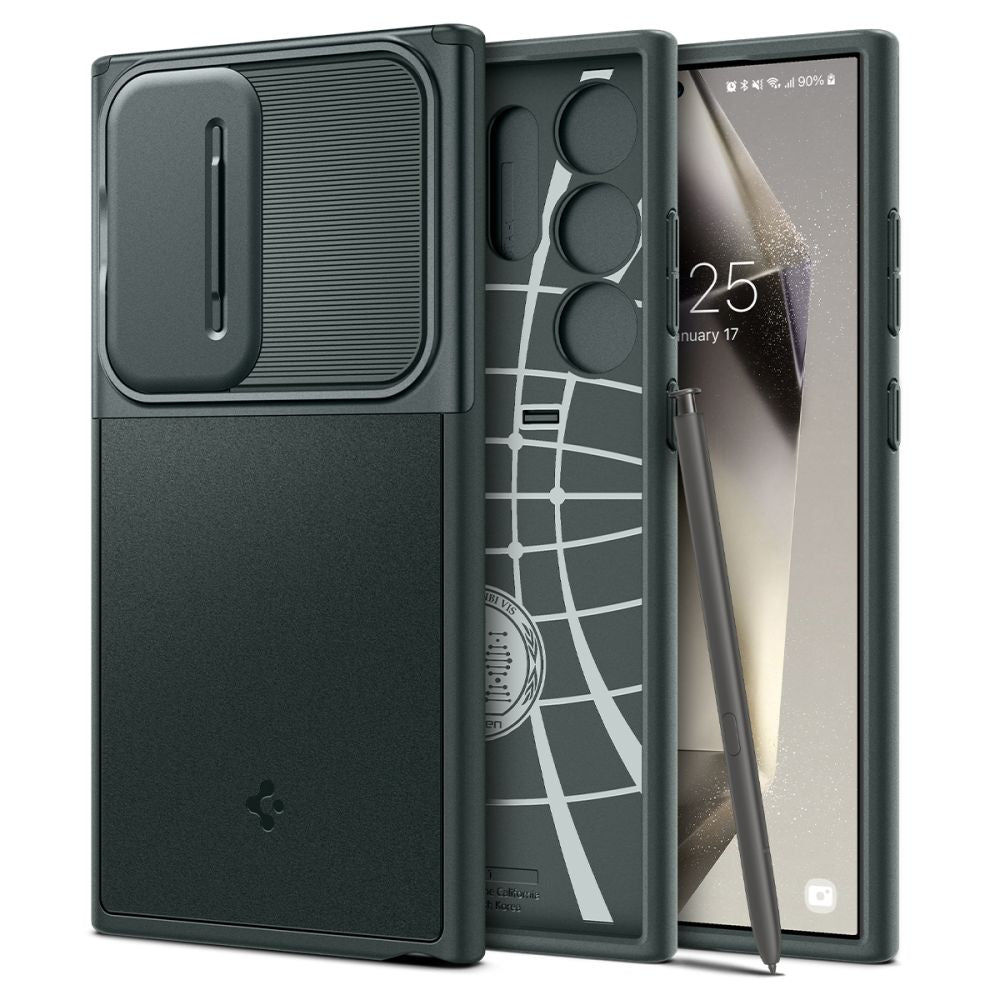 Futrola za Samsung Galaxy S24 Ultra S928, Spigen, OPTIK ARMOR, Zelena ACS07314