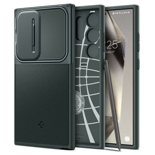 Futrola za Samsung Galaxy S24 Ultra S928, Spigen, OPTIK ARMOR, Zelena ACS07314