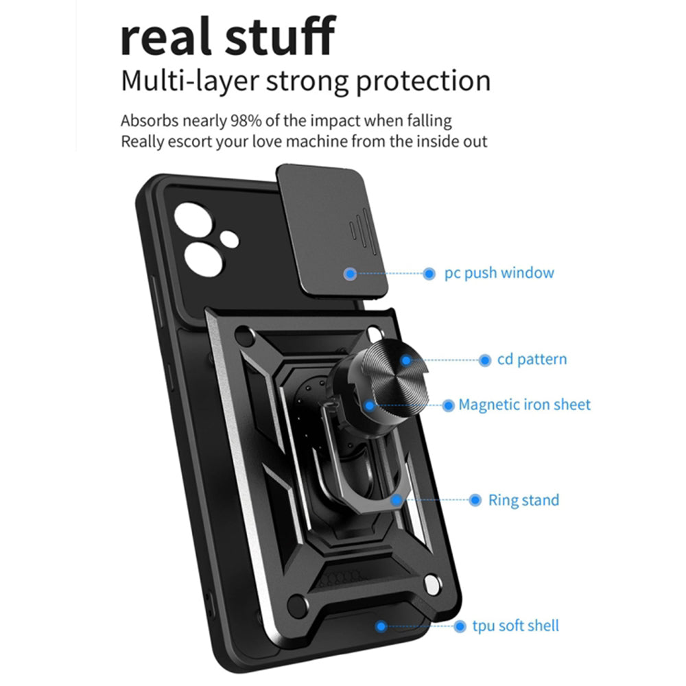 Futrola za Samsung Galaxy A04e A042 / M04 M045, Techsuit, CamShield, Crna
