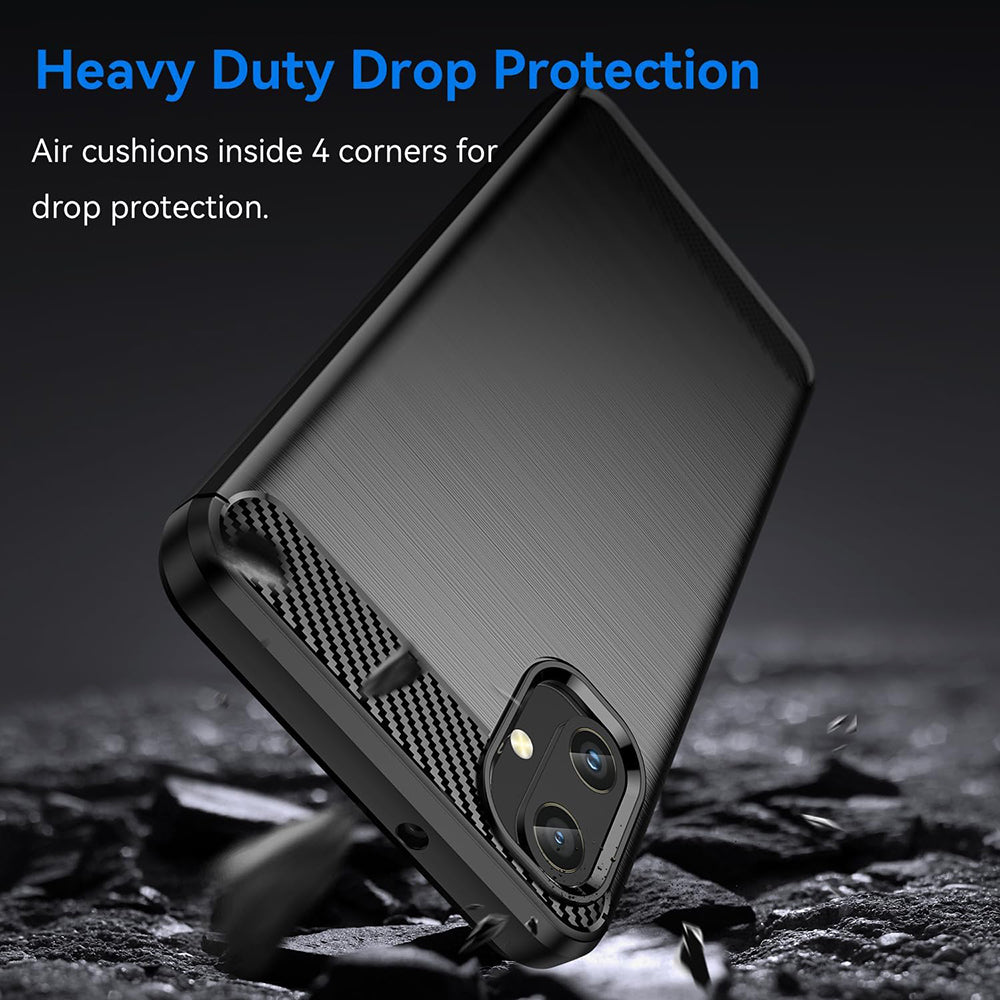 Futrola za Samsung Galaxy A05 A055, Techsuit, Karbon, Crna