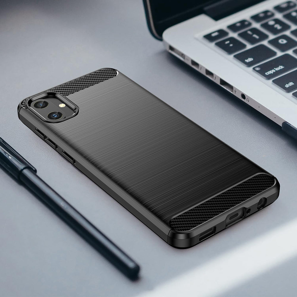 Futrola za Samsung Galaxy A05 A055, Techsuit, Karbon, Crna