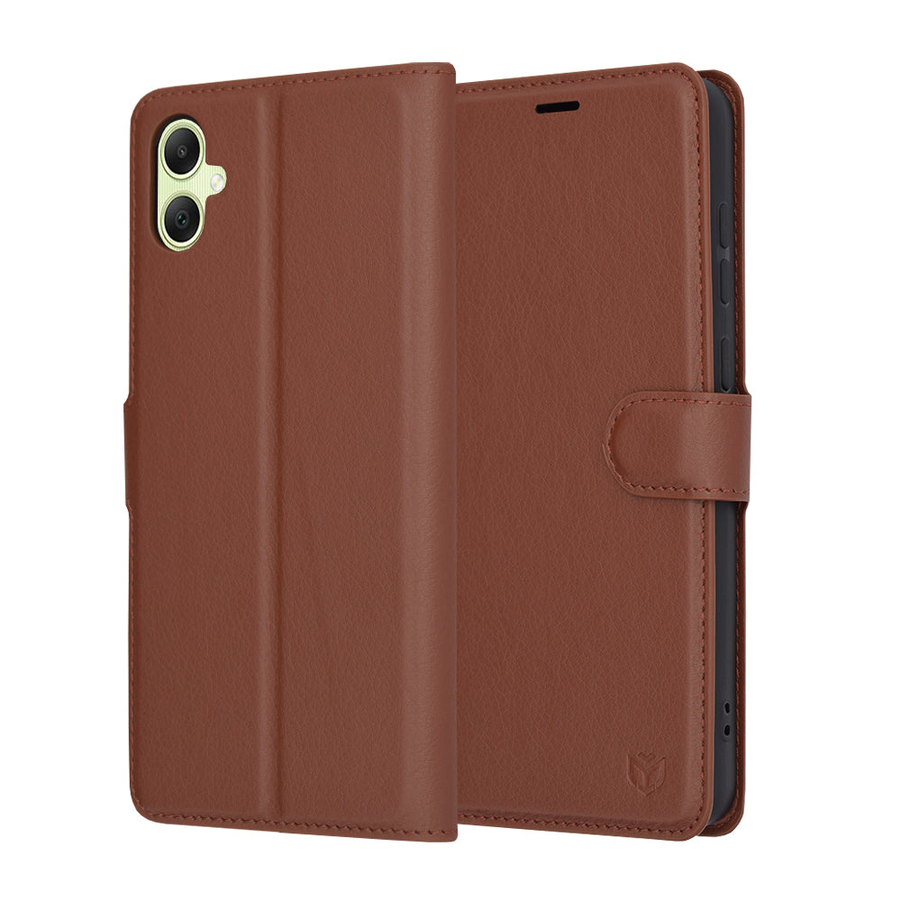 Futrola za Samsung Galaxy A05 A055, Techsuit, Leather Folio, Braon