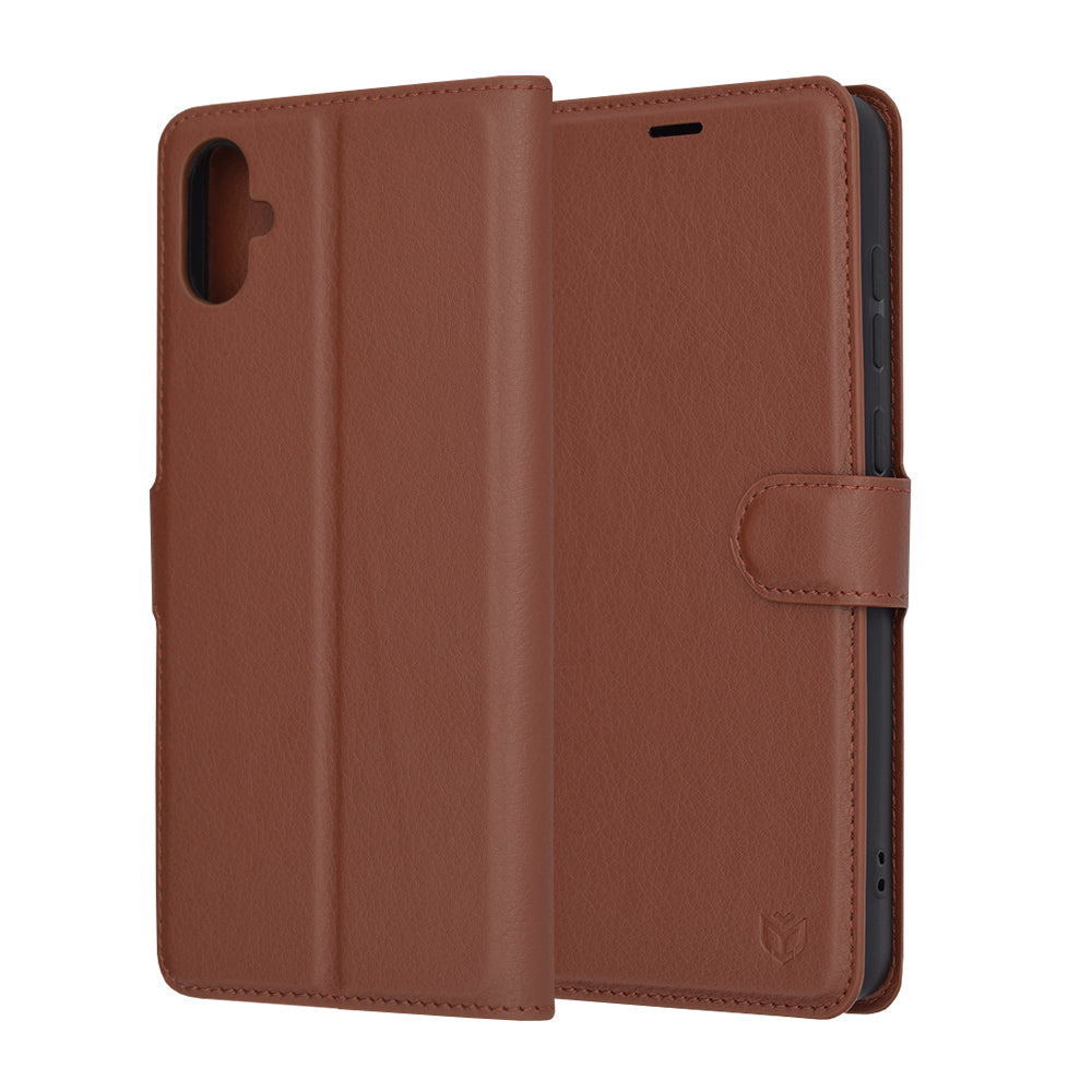 Futrola za Samsung Galaxy A05 A055, Techsuit, Leather Folio, Braon