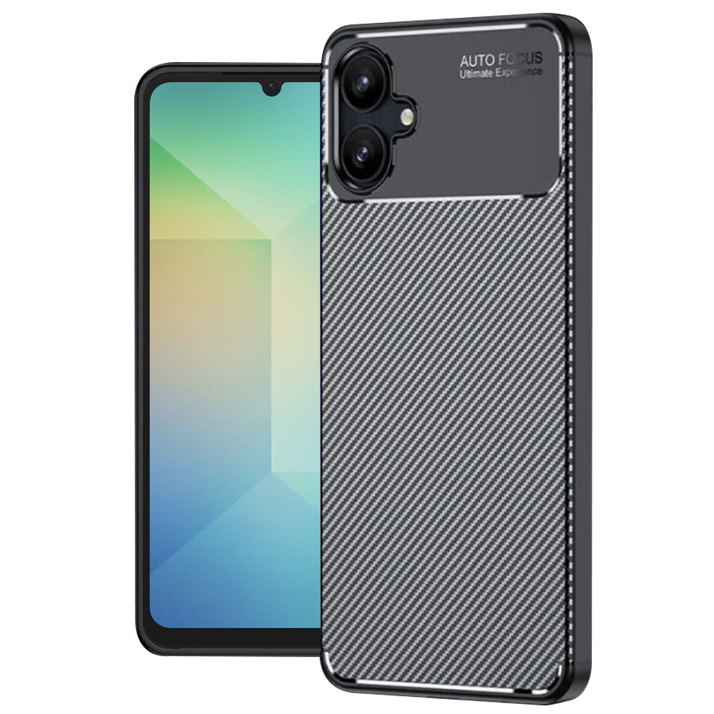 Futrola za Samsung Galaxy A06 A065, Techsuit, CarbonFiber, Crna